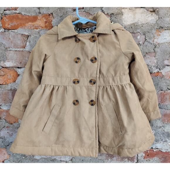 Tahari Jacket Toddler Girls Sz 2t Brown Tan Animal Print Lining D1 - Picture 1 of 3